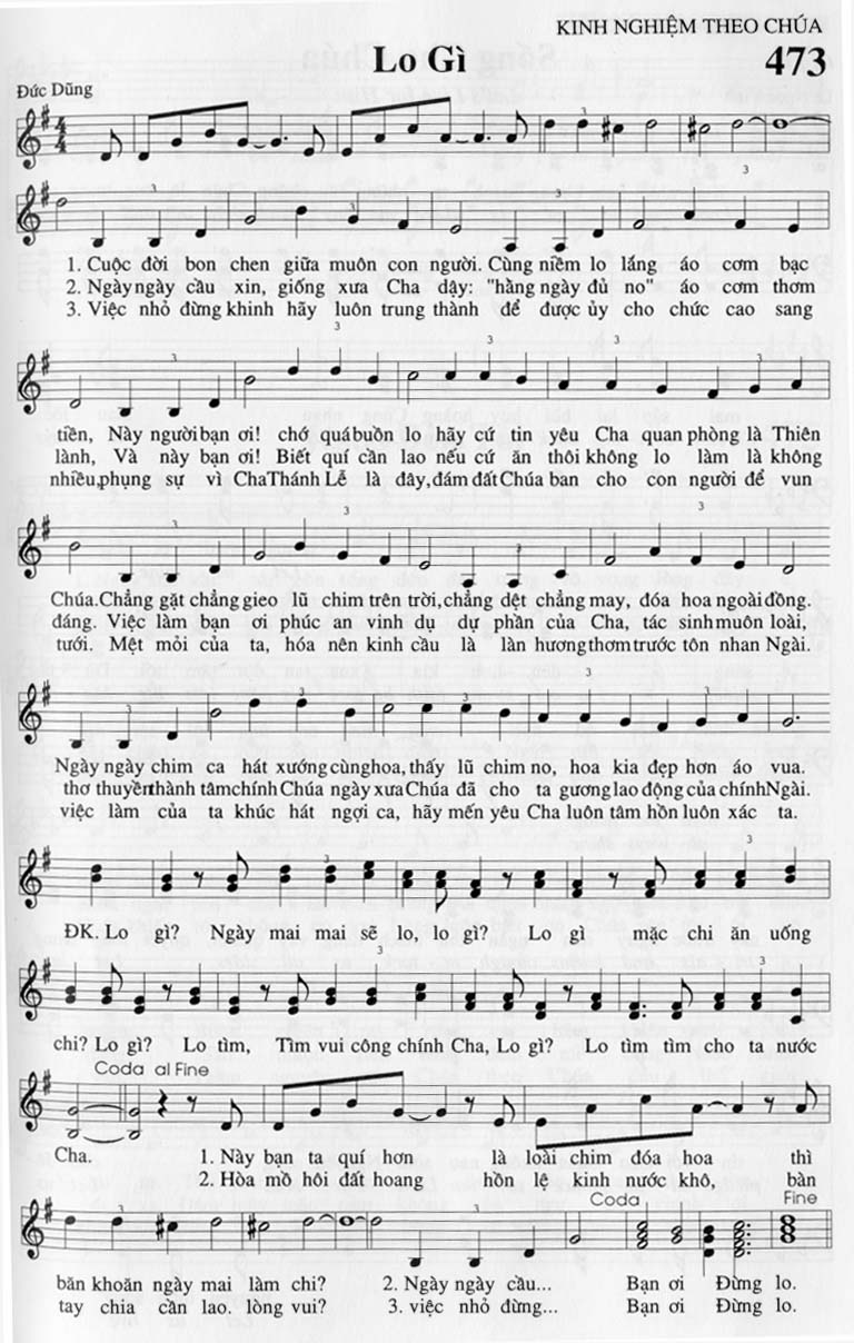 Sheet music: Lo Gì