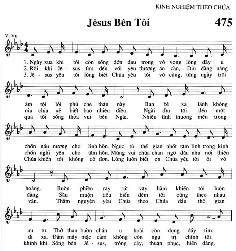 Sheet music: Jesus Bên Tôi
