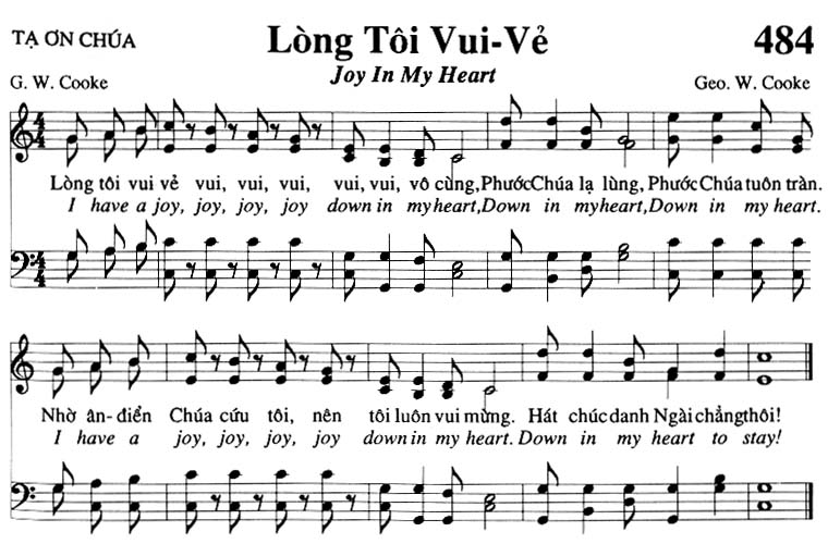 Sheet music: Lòng Tôi Vui Vẻ