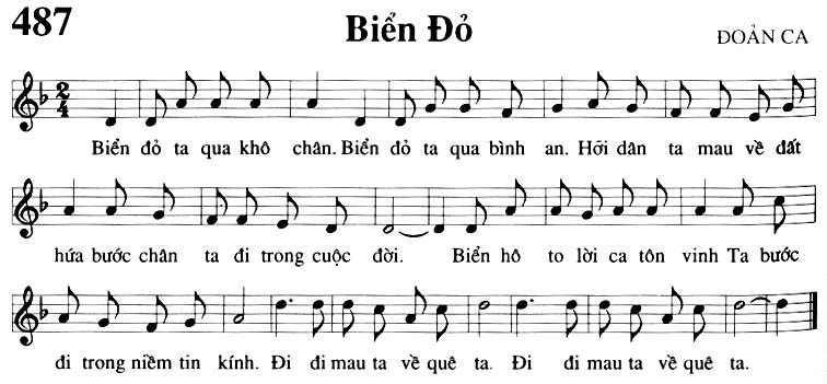 Sheet music: Biển Đỏ