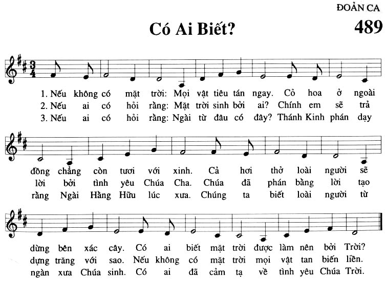 Sheet music: Có Ai Biết