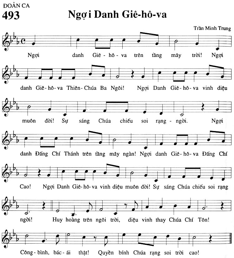 Sheet music: Ngợi Danh Giê-hô-va