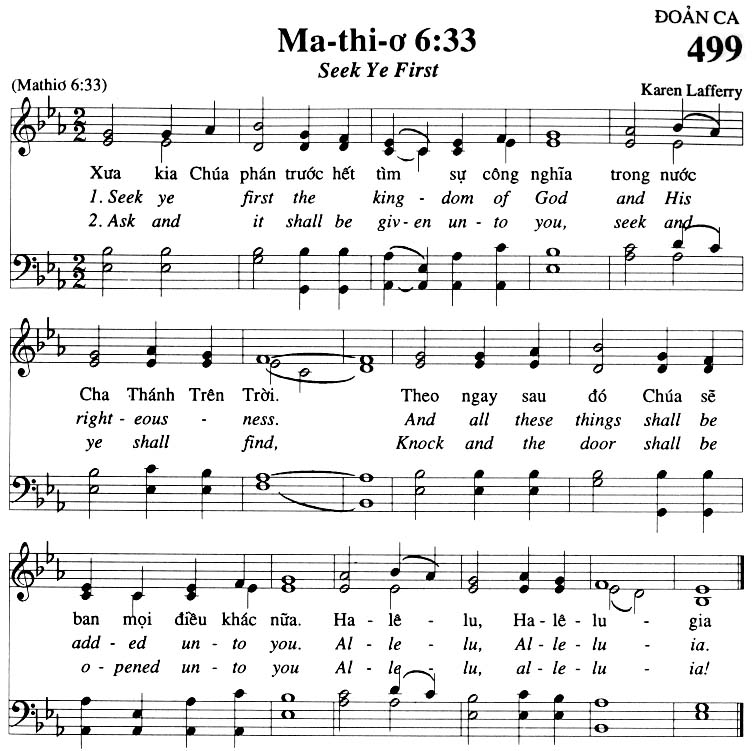 Sheet music: Ma-thi-ơ 6:33