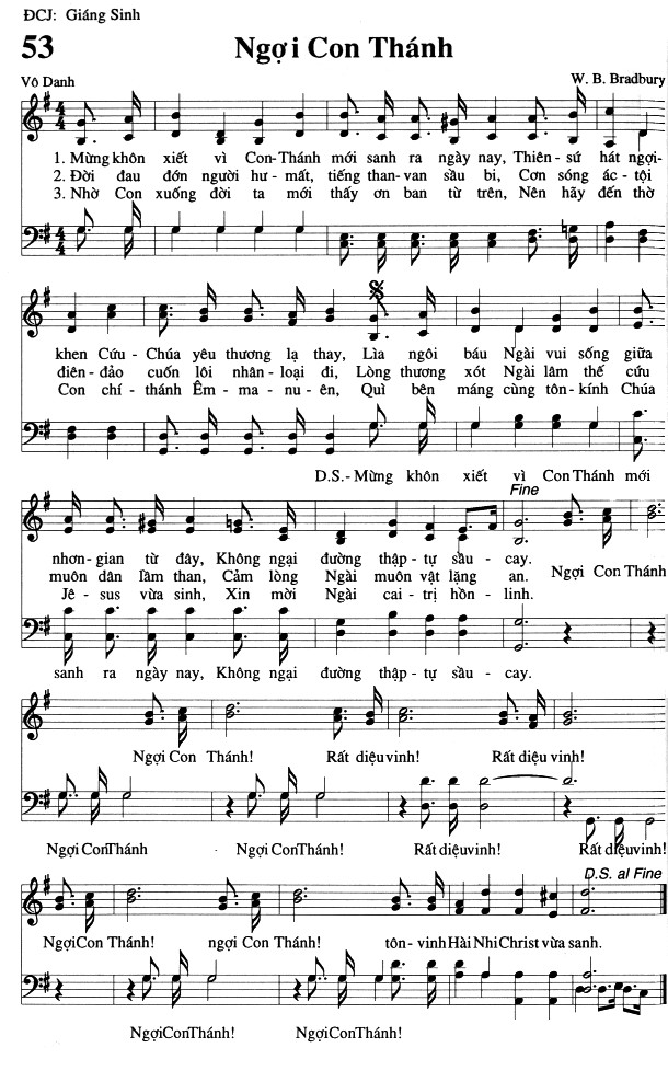 Sheet music: Ngợi Con Thánh