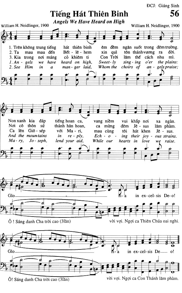 Sheet music: Tiếng Hát Thiên Binh