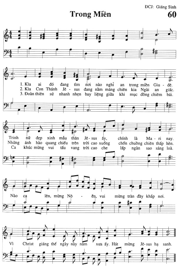 Sheet music: Trong Miền