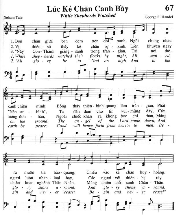 Sheet music: Lúc Kẻ Chăn Canh Bầy