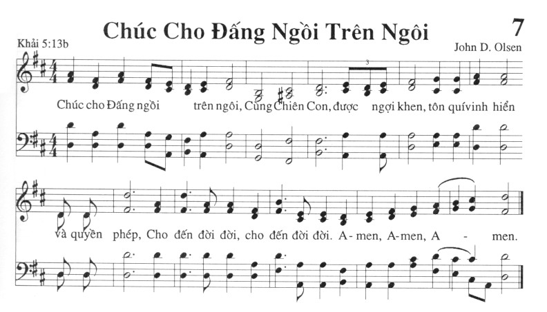 Sheet music: Chúc Cho Đấng Ngồi Trên Ngôi