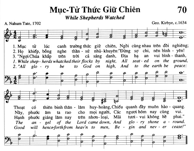Sheet music: Mục Tử Thức Giữ Chiên