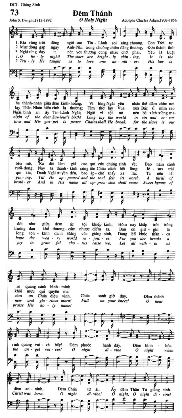 Sheet music: Đêm Thánh