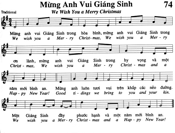 Sheet music: Mừng Anh Vui Giáng Sinh