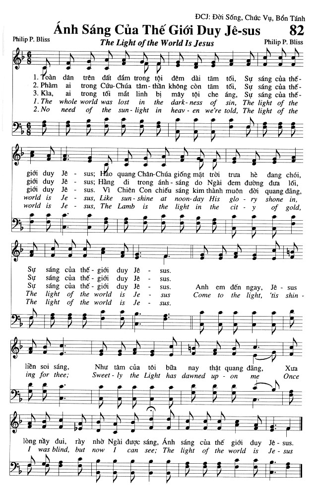 Sheet music: Ánh Sáng Của Thế Giới Duy Jesus