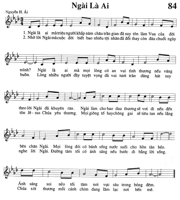 Sheet music: Ngài Là Ai?