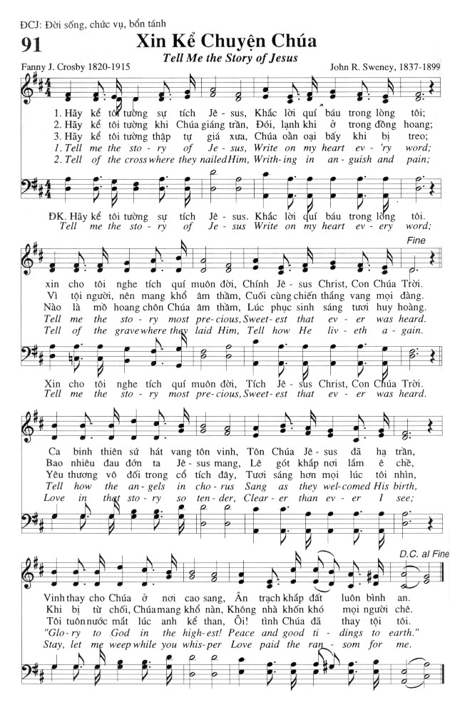 Sheet music: Xin Kể Chuyện Chúa