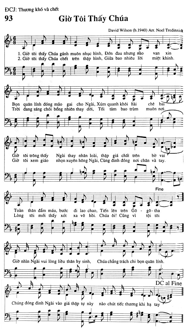 Sheet music: Giờ Tôi Thấy Chúa