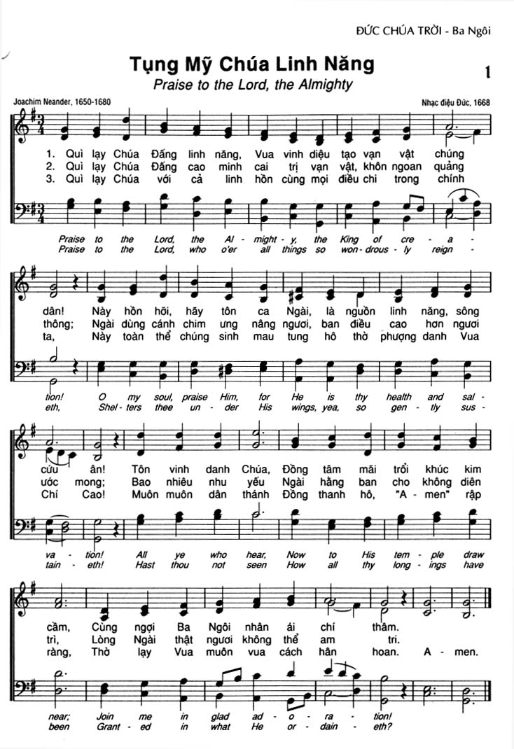 Sheet music: Nguyện Tụng Mỹ Chúa Linh Năng