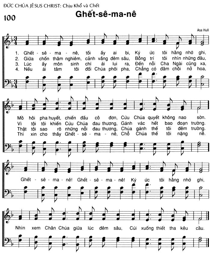 Sheet music: Ghết-sê-ma-nê