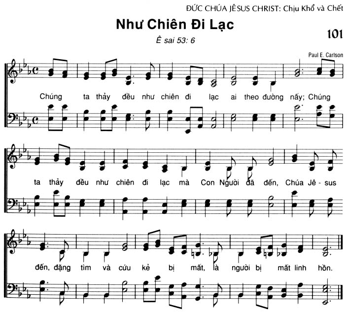 Sheet music: Như Chiên Đi Lạc