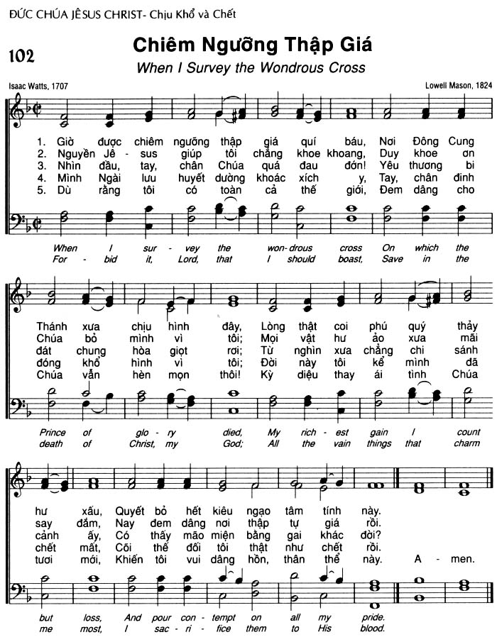 Sheet music: Chiêm Ngưỡng Thập Giá