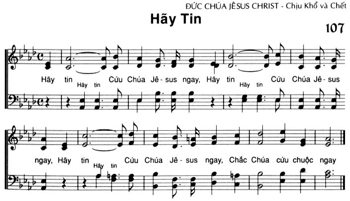 Sheet music: Hãy Tin