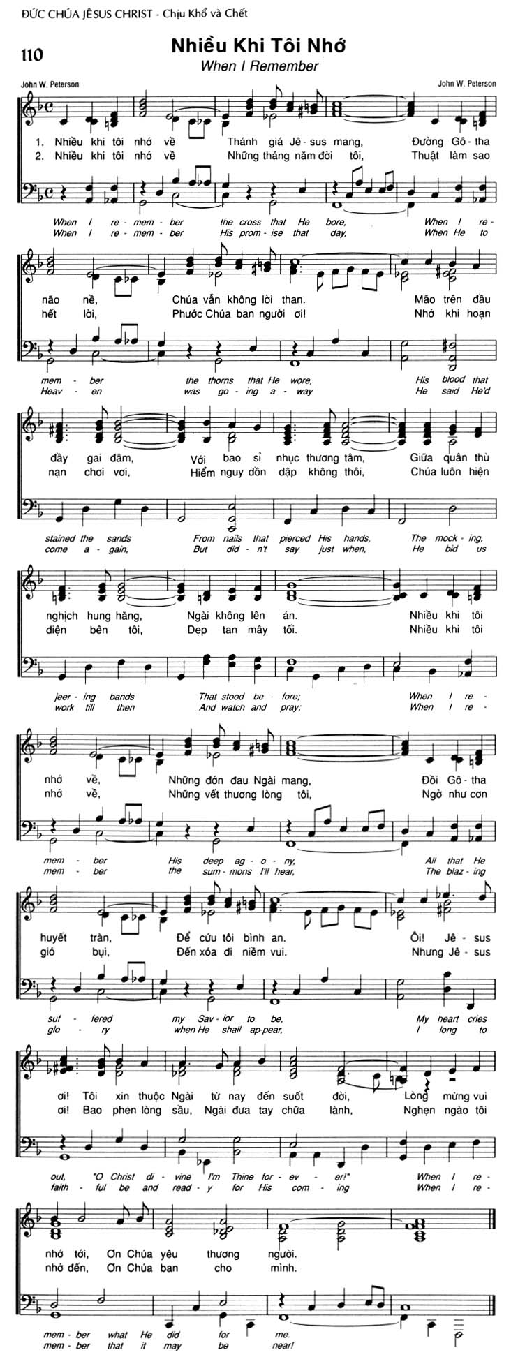 Sheet music: Nhiều Khi Tôi Nhớ Về