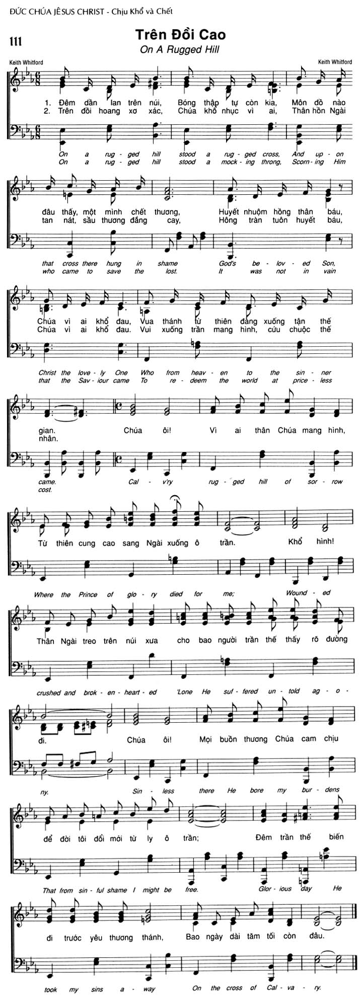 Sheet music: Trên Đồi Cao