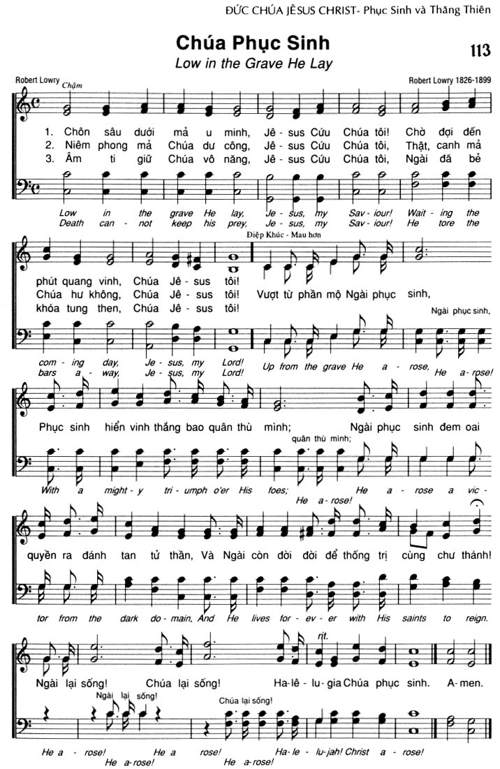 Sheet music: Chúa Phục Sinh