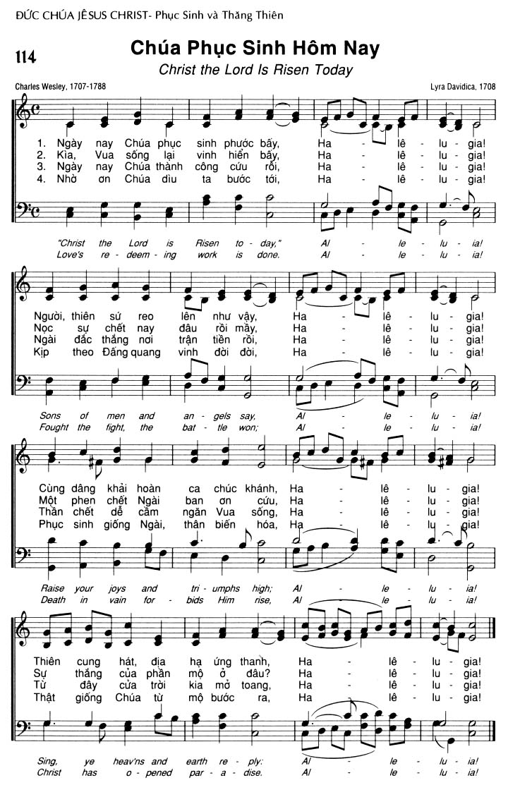 Sheet music: Chúa Phục Sinh Hôm Nay