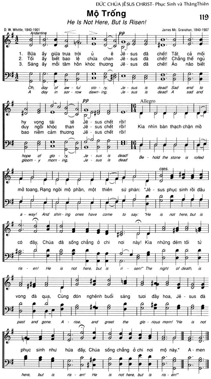 Sheet music: Mộ Trống