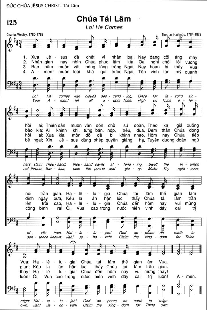 Sheet music: Chúa Tái Lâm