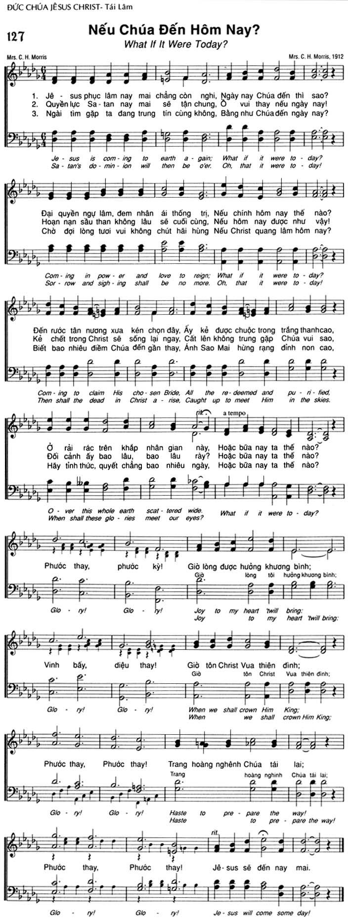 Sheet music: Nếu Chúa Đến Hôm Nay?
