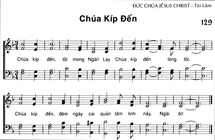 Sheet music: Chúa Kíp Đến