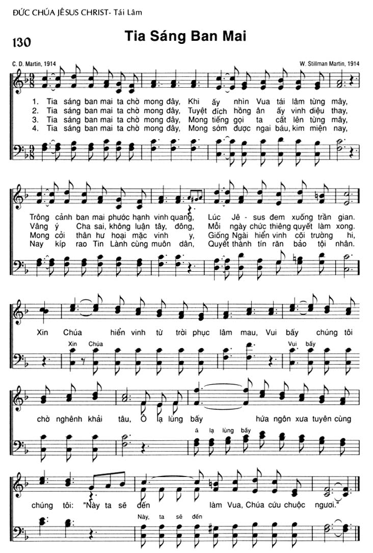 Sheet music: Tia Sáng Ban Mai