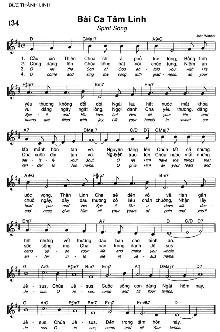 Sheet music: Bài Ca Tâm Linh
