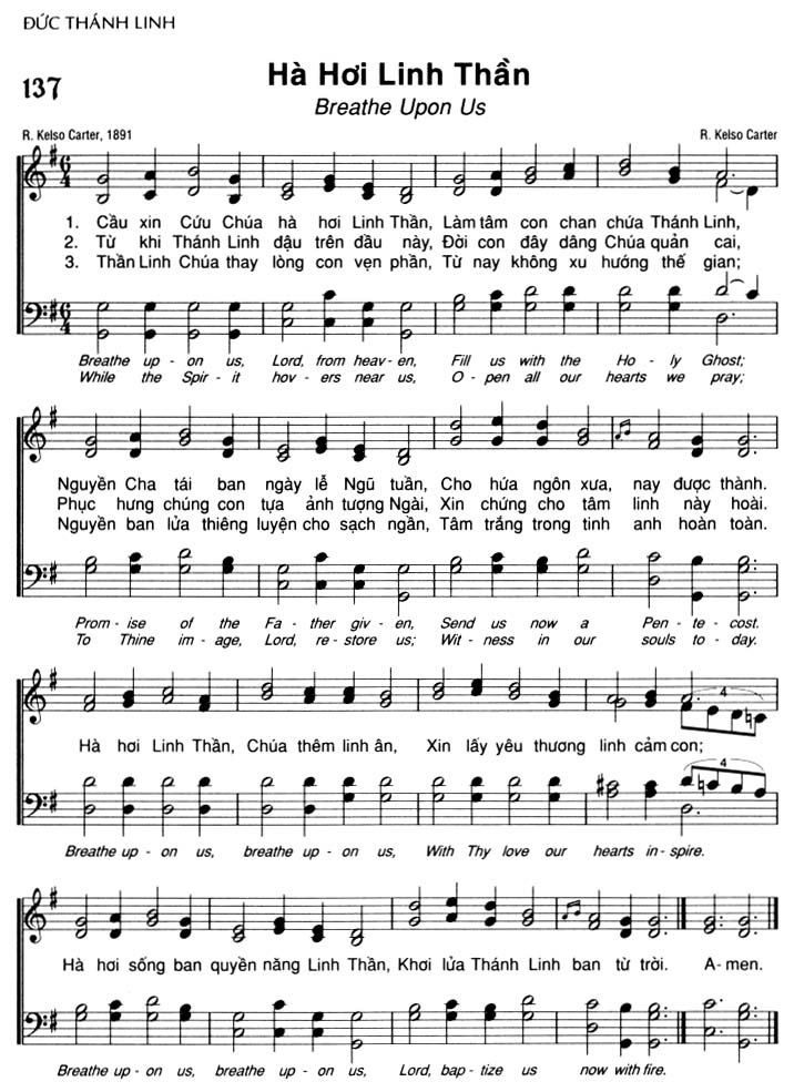 Sheet music: Hà Hơi Linh Thần
