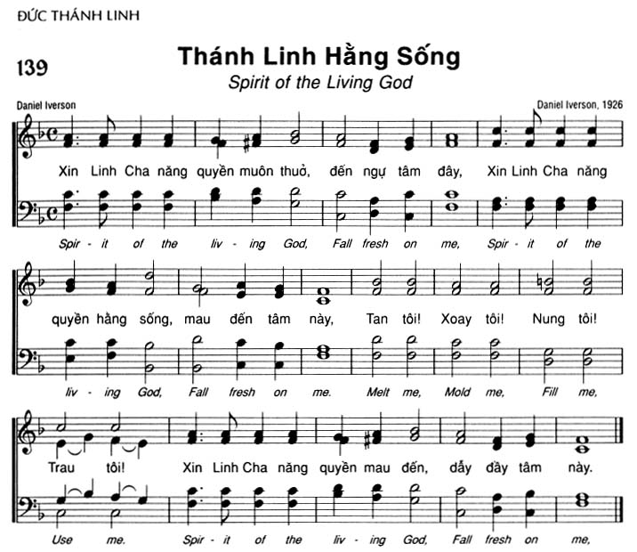 Sheet music: Thánh Linh Hằng Sống