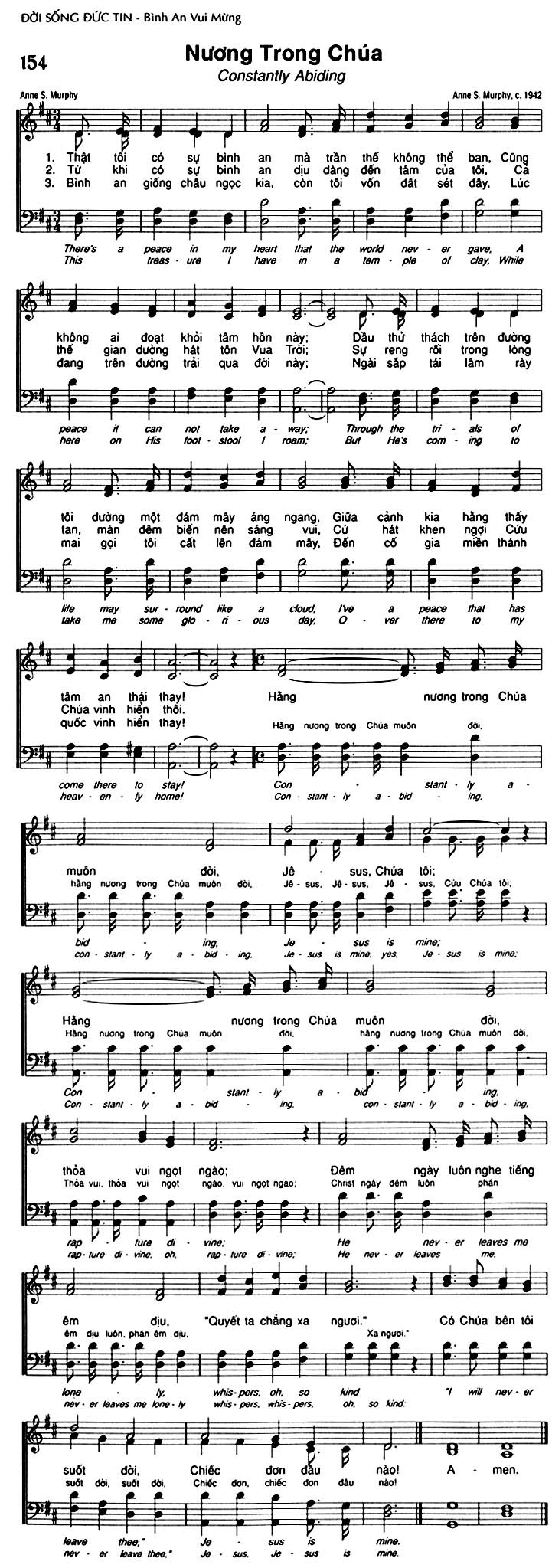 Sheet music: Nương Trong Chúa