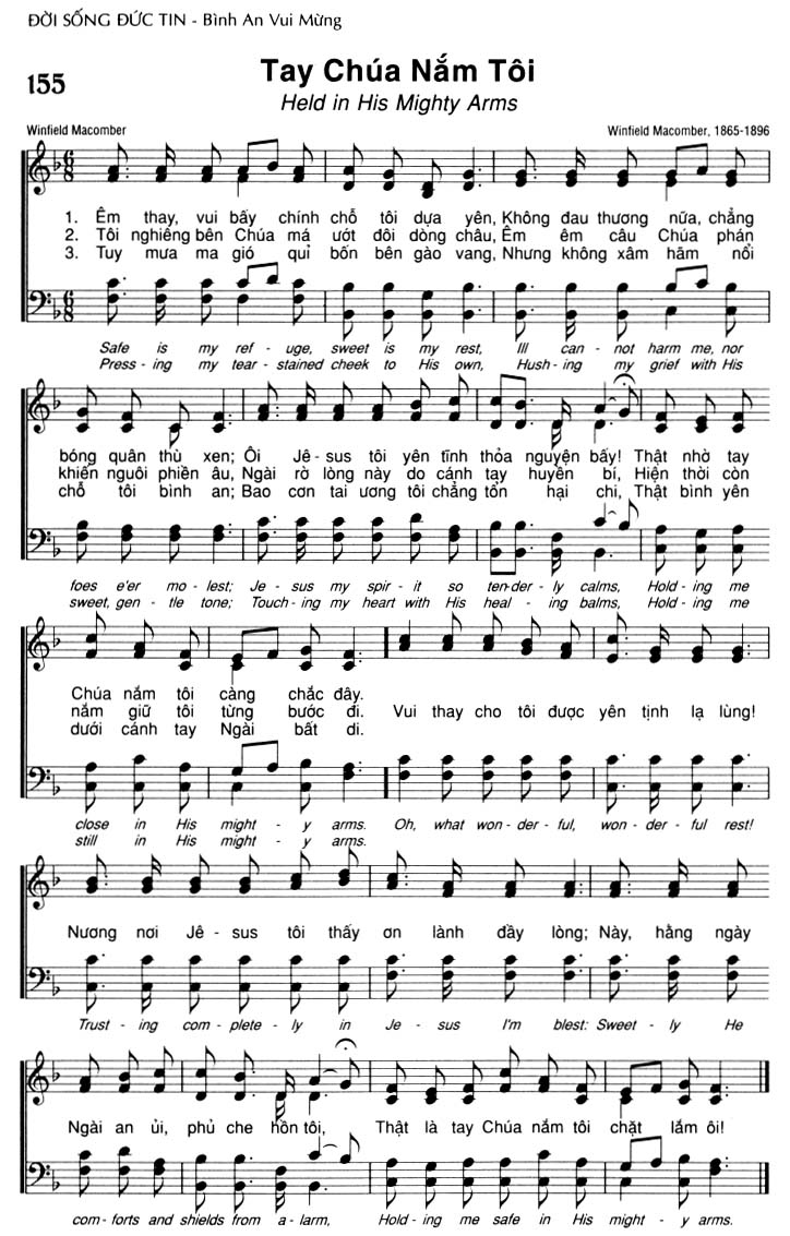 Sheet music: Tay Chúa Nắm Tôi
