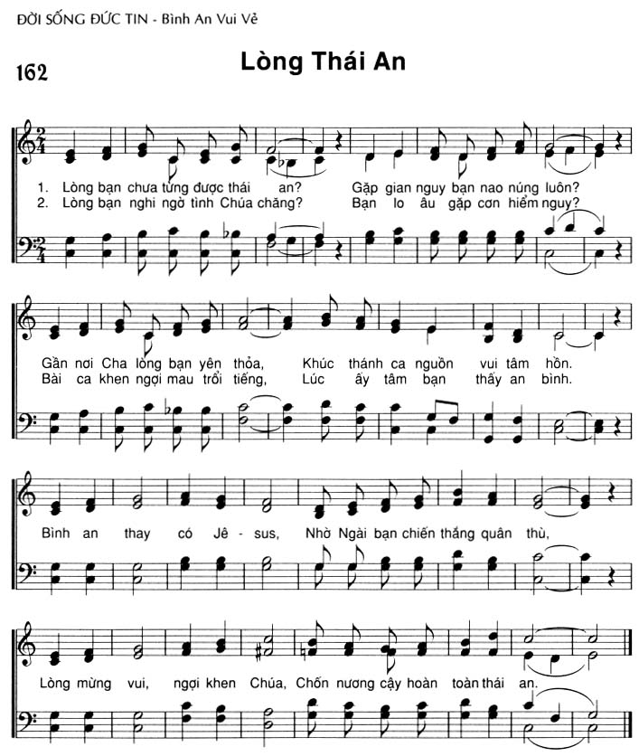 Sheet music: Lòng Thái An