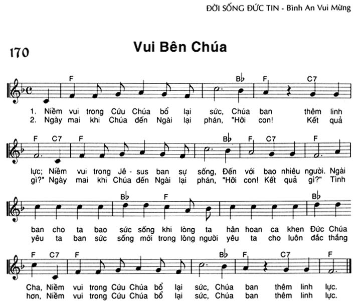 Sheet music: Vui Bên Chúa