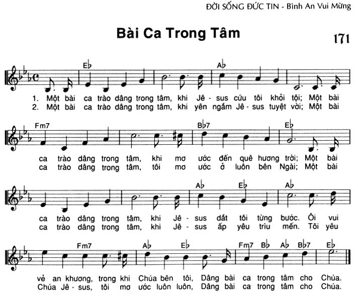 Sheet music: Bài Ca Trong Tâm