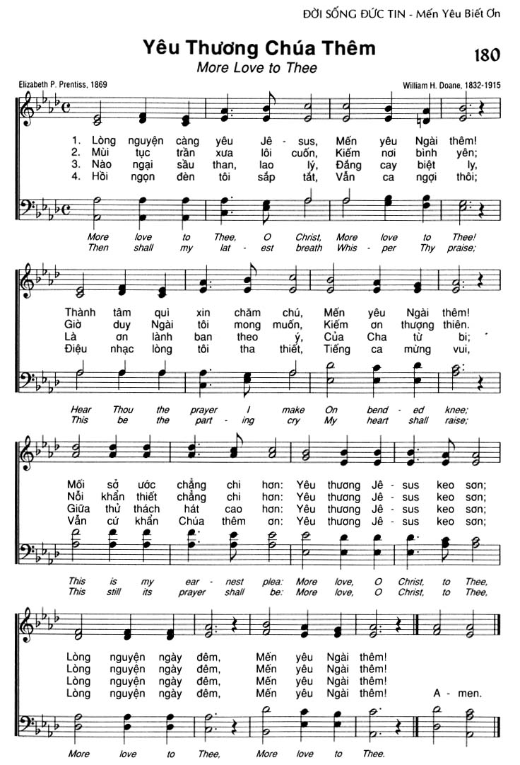 Sheet music: Yêu Thương Chúa Thêm