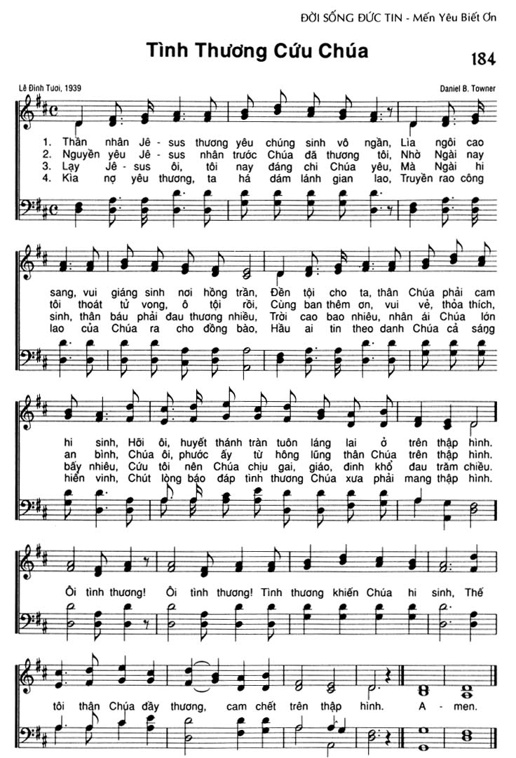 Sheet music: Tình Thương Cứu Chúa
