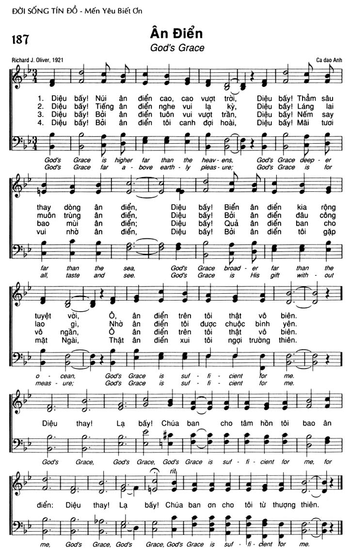 Sheet music: Ân Điển