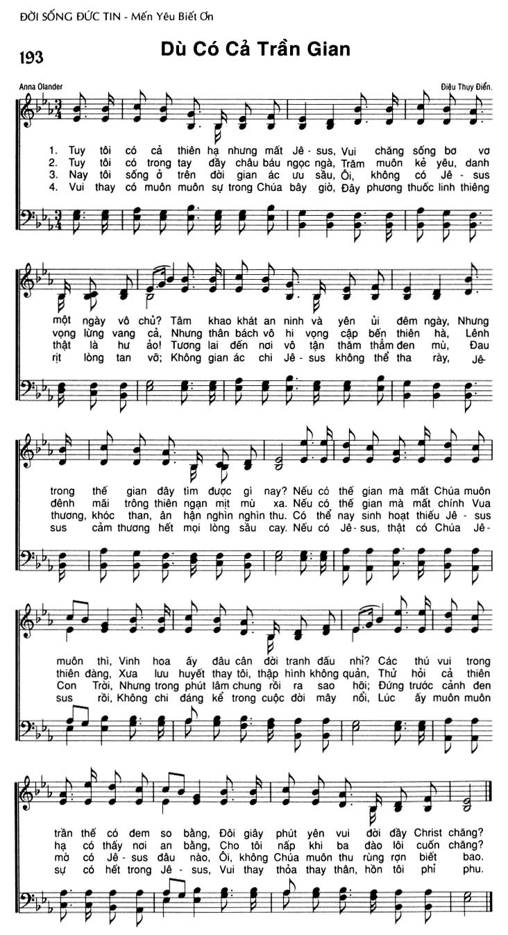 Sheet music: Dù Có Cả Trần Gian