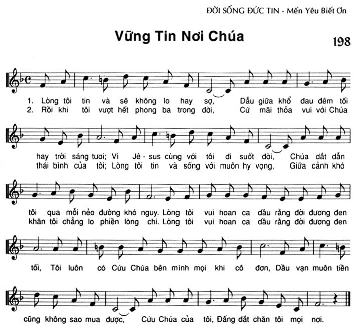 Sheet music: Vững Tin Nơi Chúa