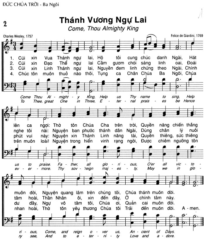 Sheet music: Thánh Vương Ngự Lai