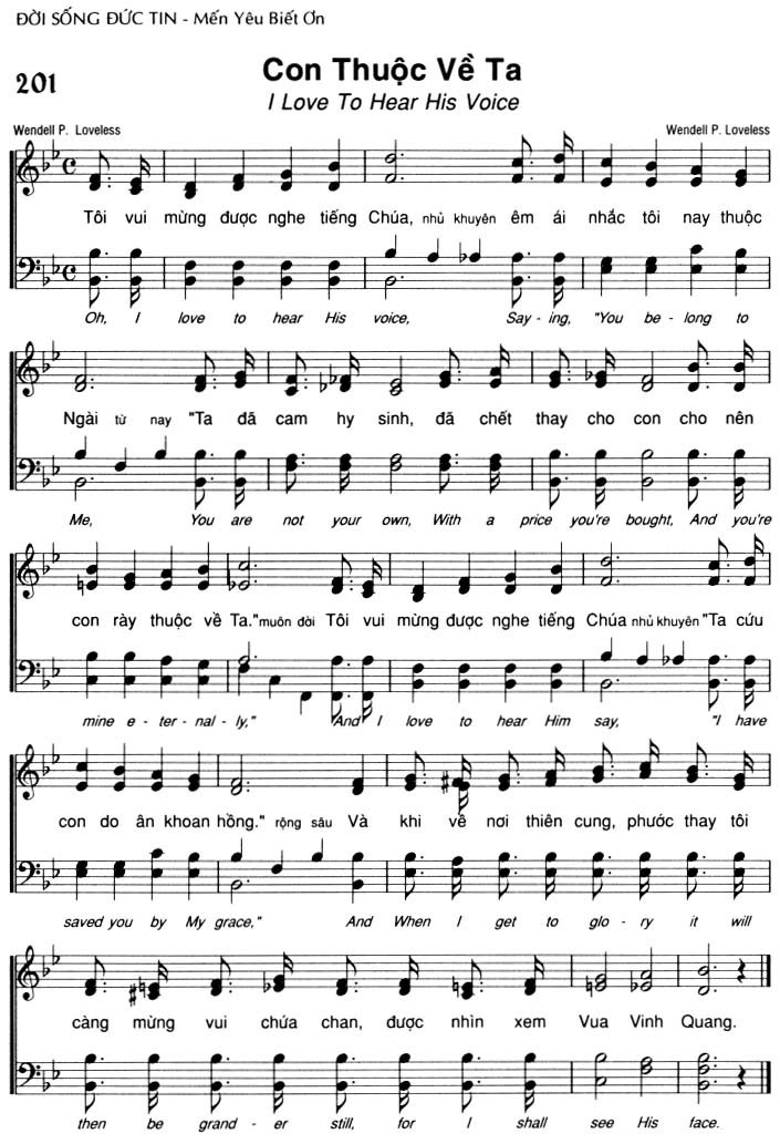 Sheet music: Con Thuộc Về Ta