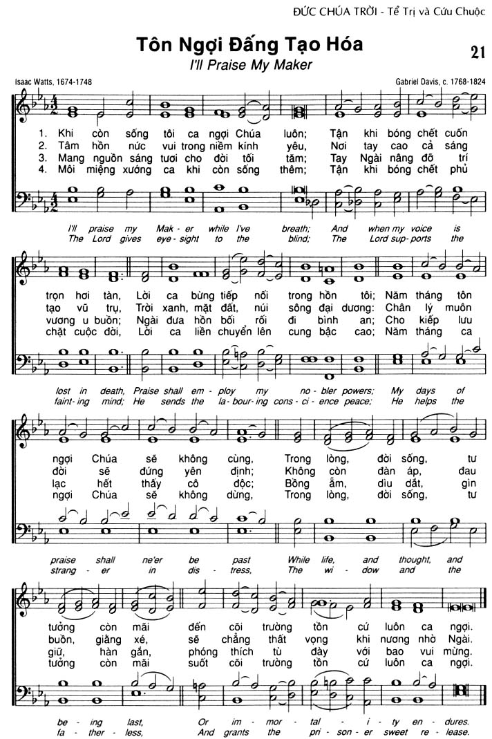 Sheet music: Tôn Ngợi Đấng Tạo Hóa