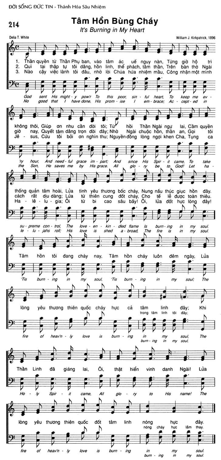 Sheet music: Tâm Hồn Bùng Cháy